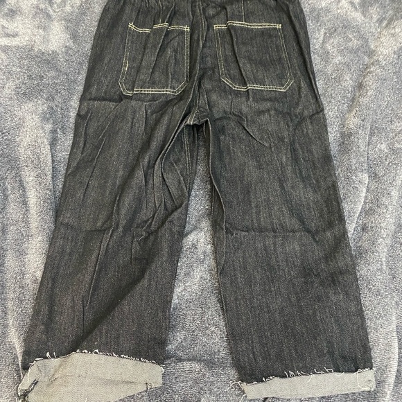 En Saison distressed charcoal jumpsuit size Small - Picture 2 of 4